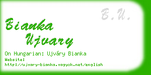 bianka ujvary business card
